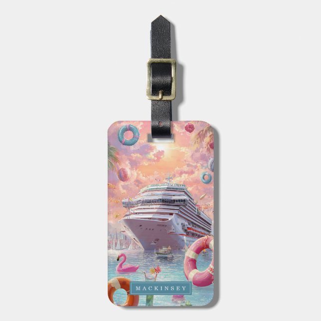 Cruise Ship Luggage Tag (Front Vertical)