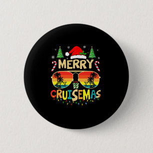 Cruise Ship Merry Christmas Lights Cruising Vacati 6 Cm Round Badge