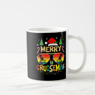 Cruise Ship Merry Christmas Lights Cruising Vacati Coffee Mug