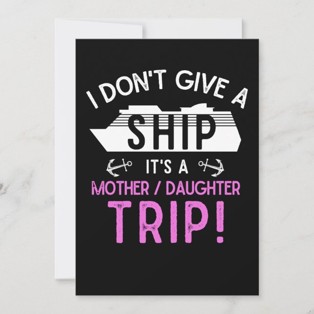 Cruise Ship Mother and Daughter Trip Invitation (Front)