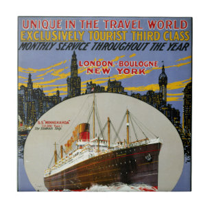 Cruise Ship, New York Skyline & A London Street Tile