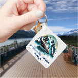 Cruise Ship Ocean  Alaska mountain  Key Ring<br><div class="desc">This design may be personalised in the area provided by changing the photo and/or text. Or it can be customised by clicking Personalise this Template and then choosing the click to customise further option and delete or change the colour of the background, add text, change the text colour or style,...</div>