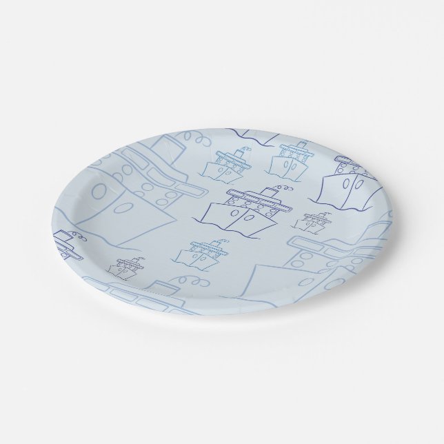 Cruise ship paper plate (Angled)