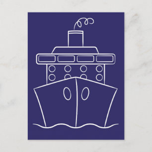 Cruise ship postcard