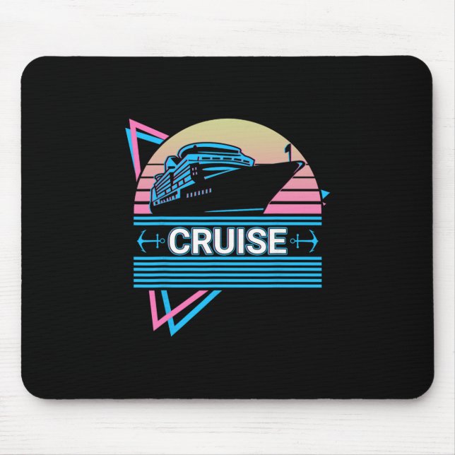 Cruise Ship Retro  Mouse Pad (Front)
