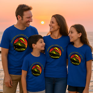 Cruise Ship & Retro Sunset Template T-Shirt