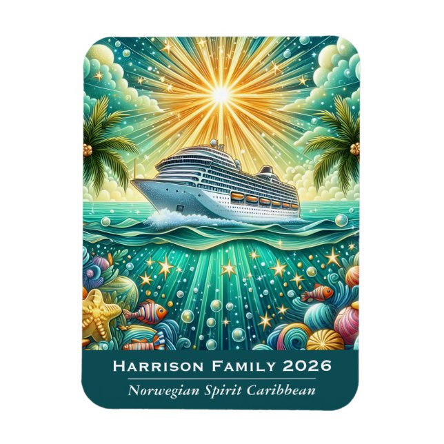 Cruise Ship Stateroom Magnet (Vertical)