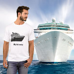 Cruise ship text T-Shirt<br><div class="desc">A black abstract image of a cruise ship.  Personalise and add a text.</div>