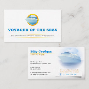 Cruise Ship   Travel Agent Business Card