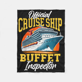 Cruise Ship Vacation Official Cruise Ship Buffet I Fleece Blanket