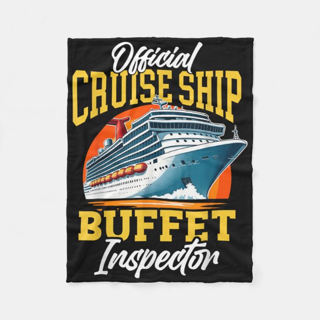 Cruise Ship Vacation Official Cruise Ship Buffet I Fleece Blanket (Front)