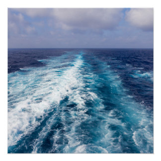 Cruise ship wake poster