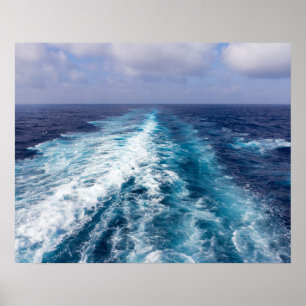 Cruise ship wake poster