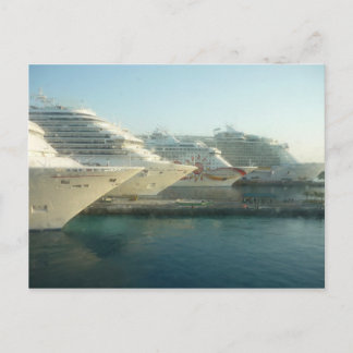 Cruise Ships at Sunrise Postcard