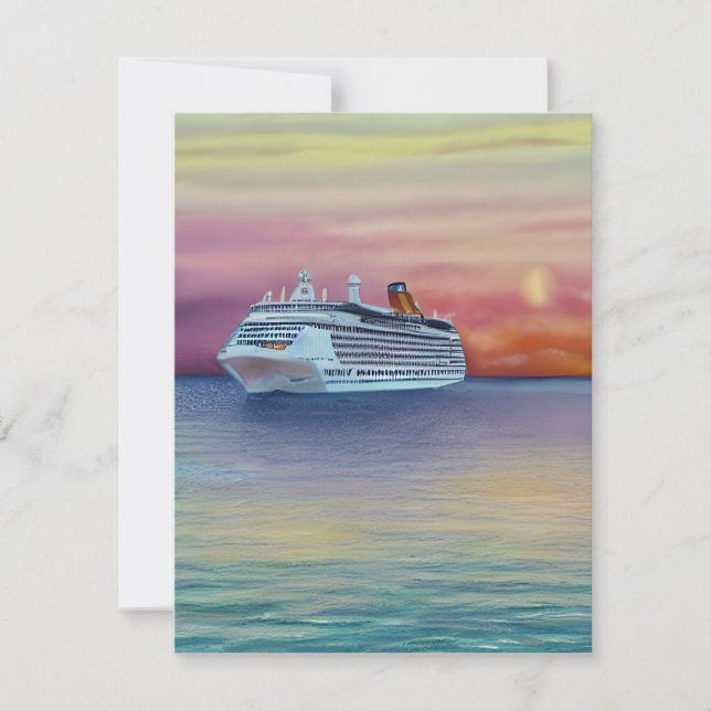 Cruise Ships Offer a Luxurious and Exciting Way to Holiday Card (Front)