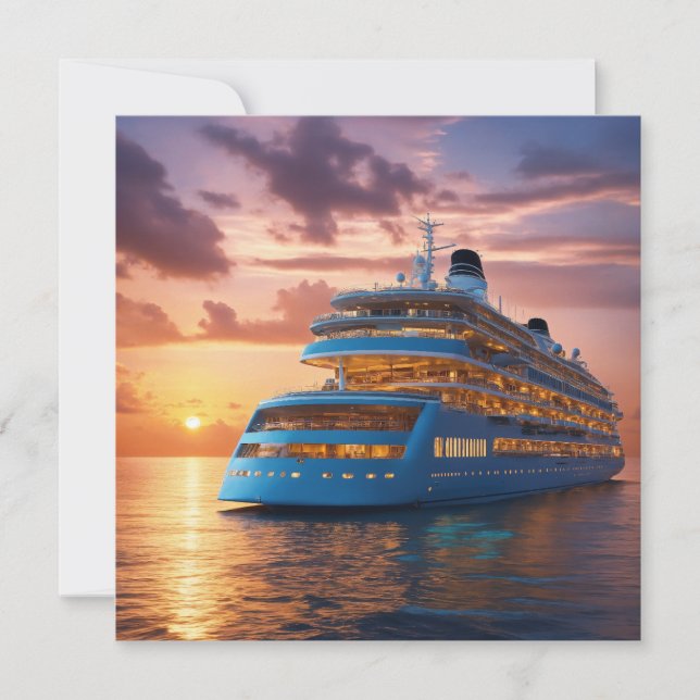 Cruise ships offer a luxurious Envelope Liner Card (Front)