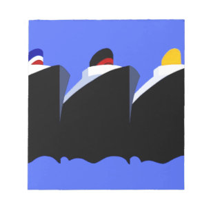 Cruise Ships Vintage Poster Ocean Liner Notepad