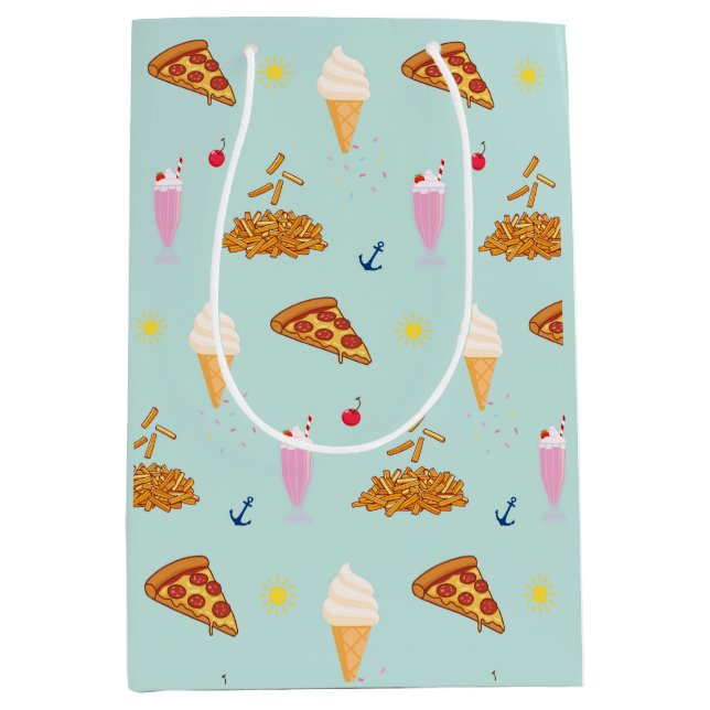 Cruise Snacks Pattern Medium Gift Bag (Front)