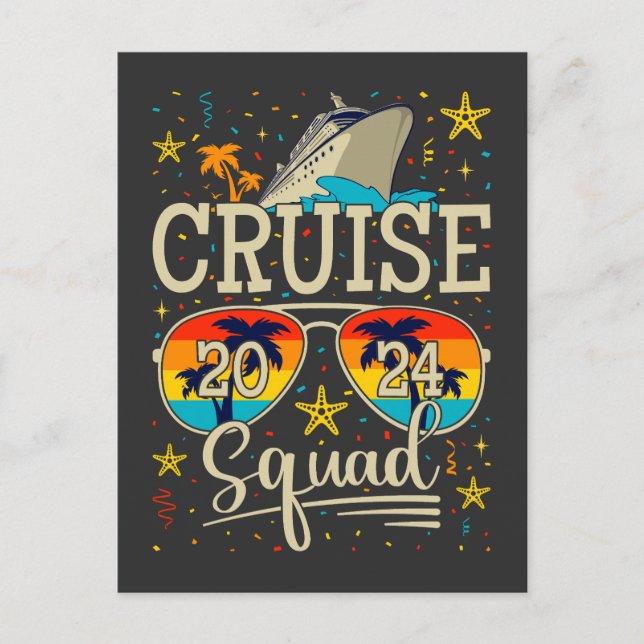 Cruise Squad 2024 Cruising Vacation Postcard (Front)