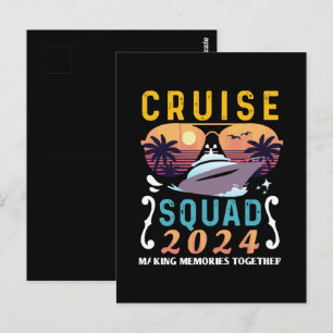 Cruise Squad 2024 Family Vacation Matching Group Postcard