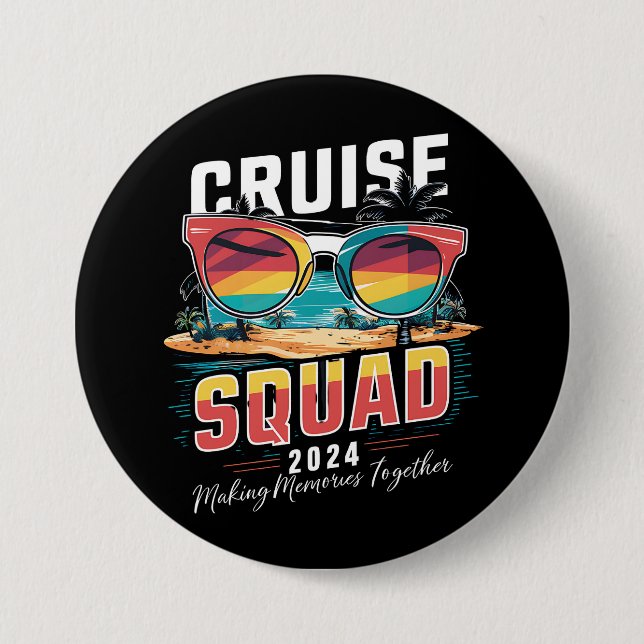 Cruise Squad 2024 Summer Vacation Matching Family  7.5 Cm Round Badge (Front)