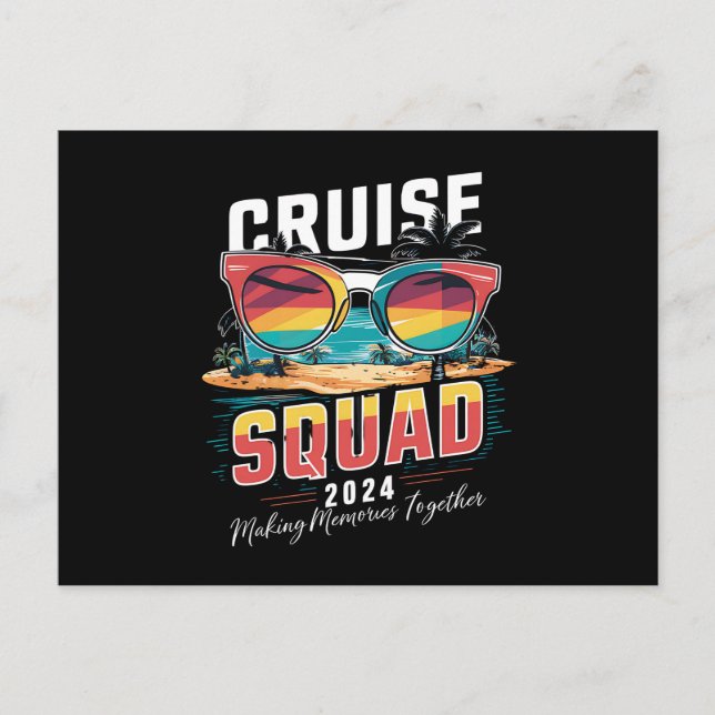 Cruise Squad 2024 Summer Vacation Matching Family  Postcard (Front)
