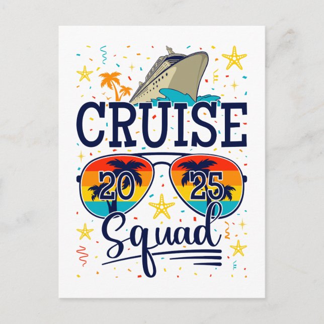 Cruise Squad 2025 Cruising Vacation Postcard (Front)