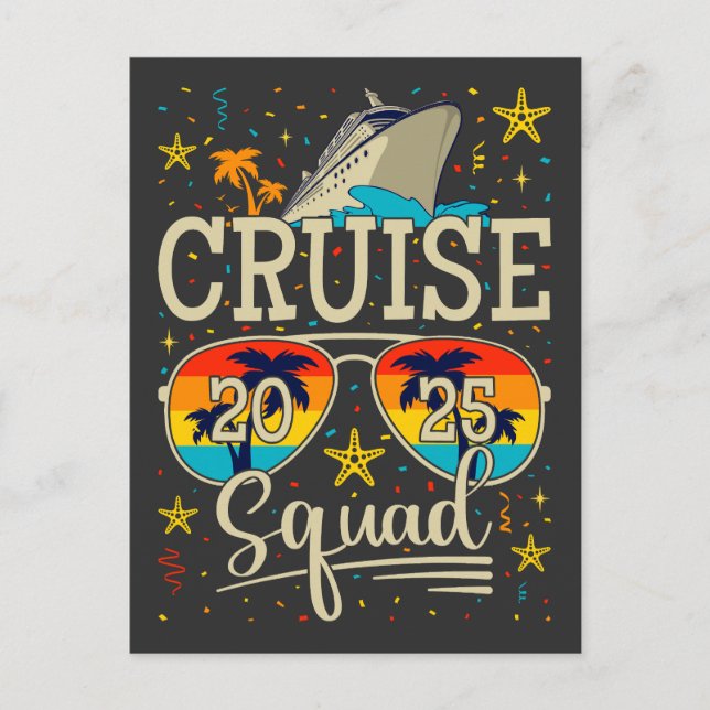 Cruise Squad 2025 Cruising Vacation Postcard (Front)