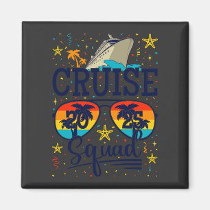 Cruise Squad 2025 Cruising Vacation Square Magnet