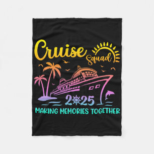 Cruise Squad 2025 Family Friends Vacation Matching Fleece Blanket