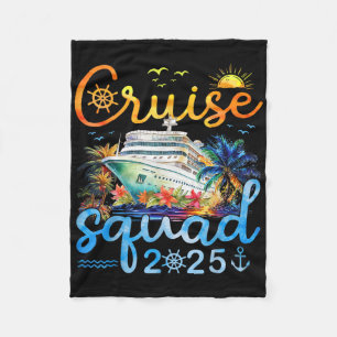 Cruise Squad 2025 Family Group Matching Cruising V Fleece Blanket