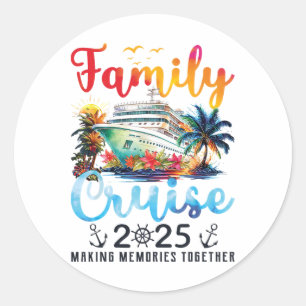 Cruise Squad 2025 Family Group Matching Summer Vac Classic Round Sticker