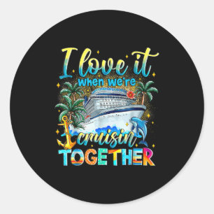 Cruise Squad 2025 Family Group Matching Summer Vac Classic Round Sticker