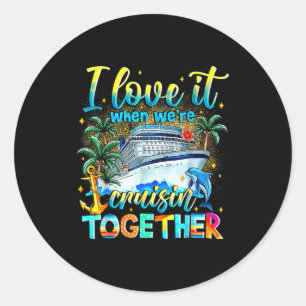 Cruise Squad 2025 Family Group Matching Summer Vac Classic Round Sticker