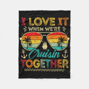 Cruise Squad 2025 Family Group Matching Summer Vac Fleece Blanket