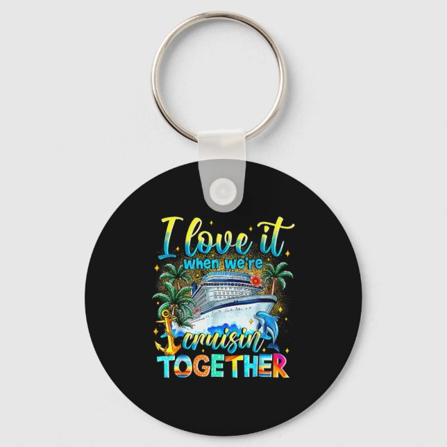 Cruise Squad 2025 Family Group Matching Summer Vac Key Ring (Front)