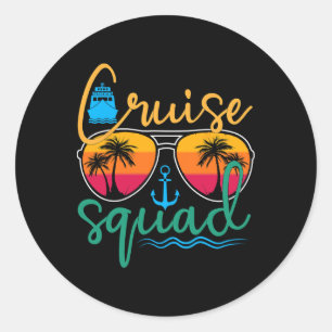 Cruise Squad 2025 Family Vacation Beach Matching G Classic Round Sticker