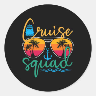 Cruise Squad 2025 Family Vacation Beach Matching G Classic Round Sticker