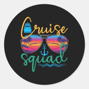 Cruise Squad 2025 Family Vacation Beach Matching G Classic Round Sticker