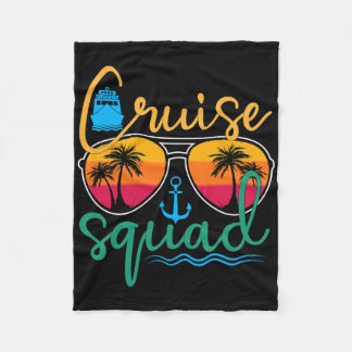 Cruise Squad 2025 Family Vacation Beach Matching G Fleece Blanket