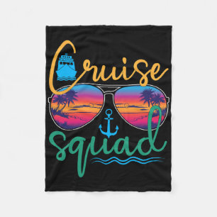 Cruise Squad 2025 Family Vacation Beach Matching G Fleece Blanket