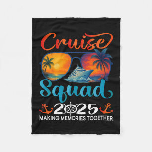 Cruise Squad 2025 Friends Family Vacation Matching Fleece Blanket
