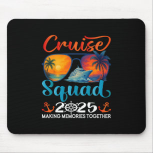 Cruise Squad 2025 Friends Family Vacation Matching Mouse Pad