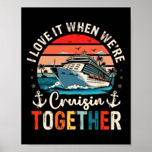 Cruise Squad 2025 Outfits Friends Family Couples M Poster