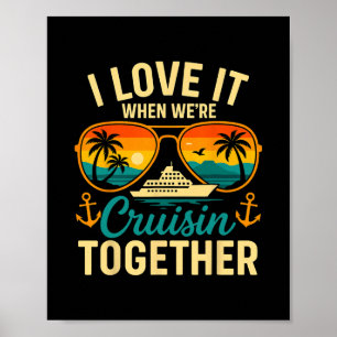 Cruise Squad 2025 Outfits Friends Family Couples M Poster
