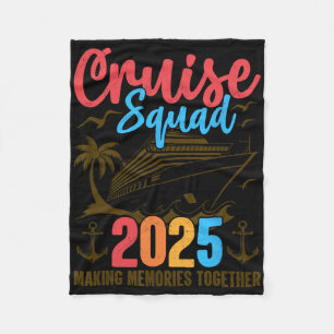 Cruise Squad 2025 Summer Vacation Family Group Mat Fleece Blanket