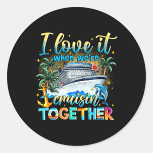 Cruise Squad 2025 Summer Vacation Gift Matching Fa Classic Round Sticker