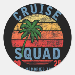Cruise Squad 2025 Summer Vacation Matching Family Classic Round Sticker