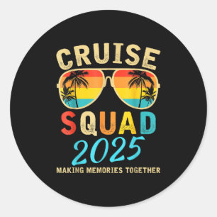 Cruise Squad 2025 Summer Vacation Matching Family Classic Round Sticker