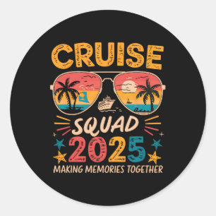 Cruise Squad 2025 Summer Vacation Matching Family Classic Round Sticker